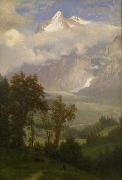 Albert Bierstadt View of Wetterhorn from the Valley of Grindelwald France oil painting artist